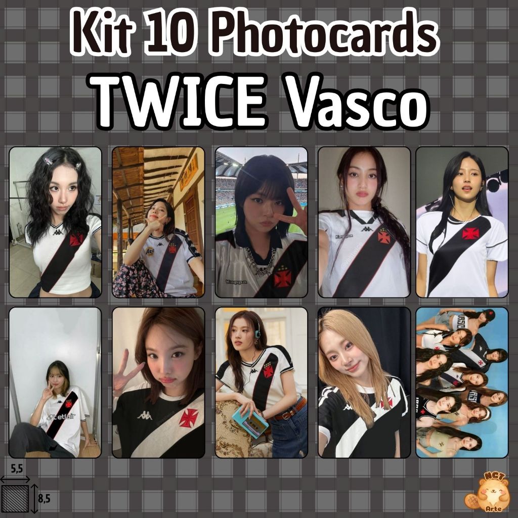 Kit com 10 Photocards TWICE – Edição Vasco da Gama