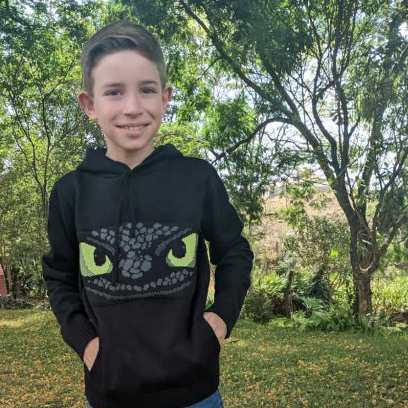 Blusa Moletom Manga Longa Capuz Cordão Sem Bolsos Dragão Banguela Costa Lisas Barra Punho Canelado