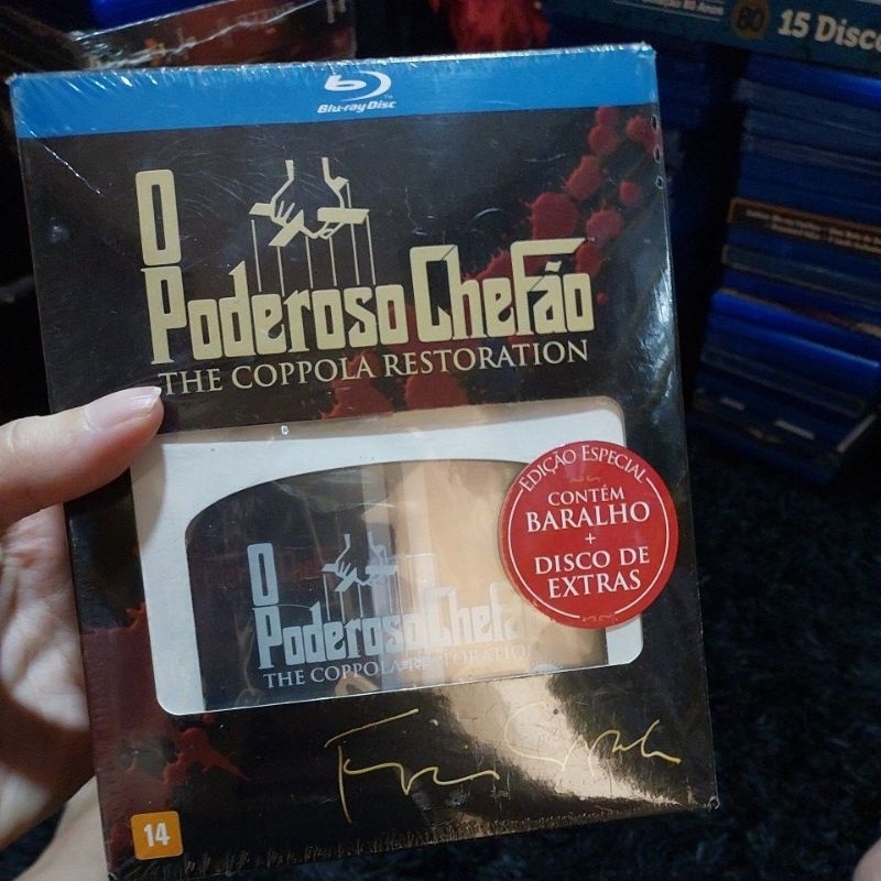 Blu Ray box trilogia O Poderoso Chefão - The Coppola Restoration - com baralho e disco de extras - original e lacrado