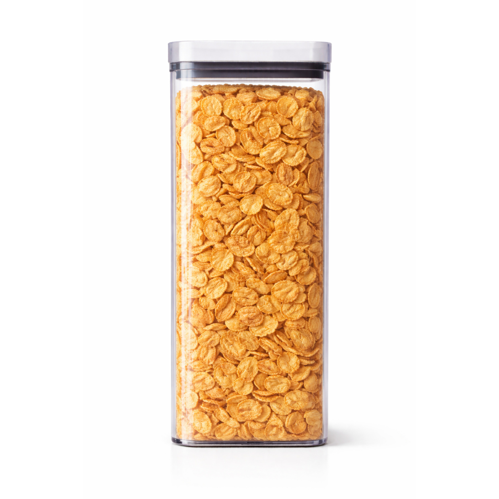 Pote Hermético Acrílico 1,5L UZ Porta Mantimentos Empilhável Transparente