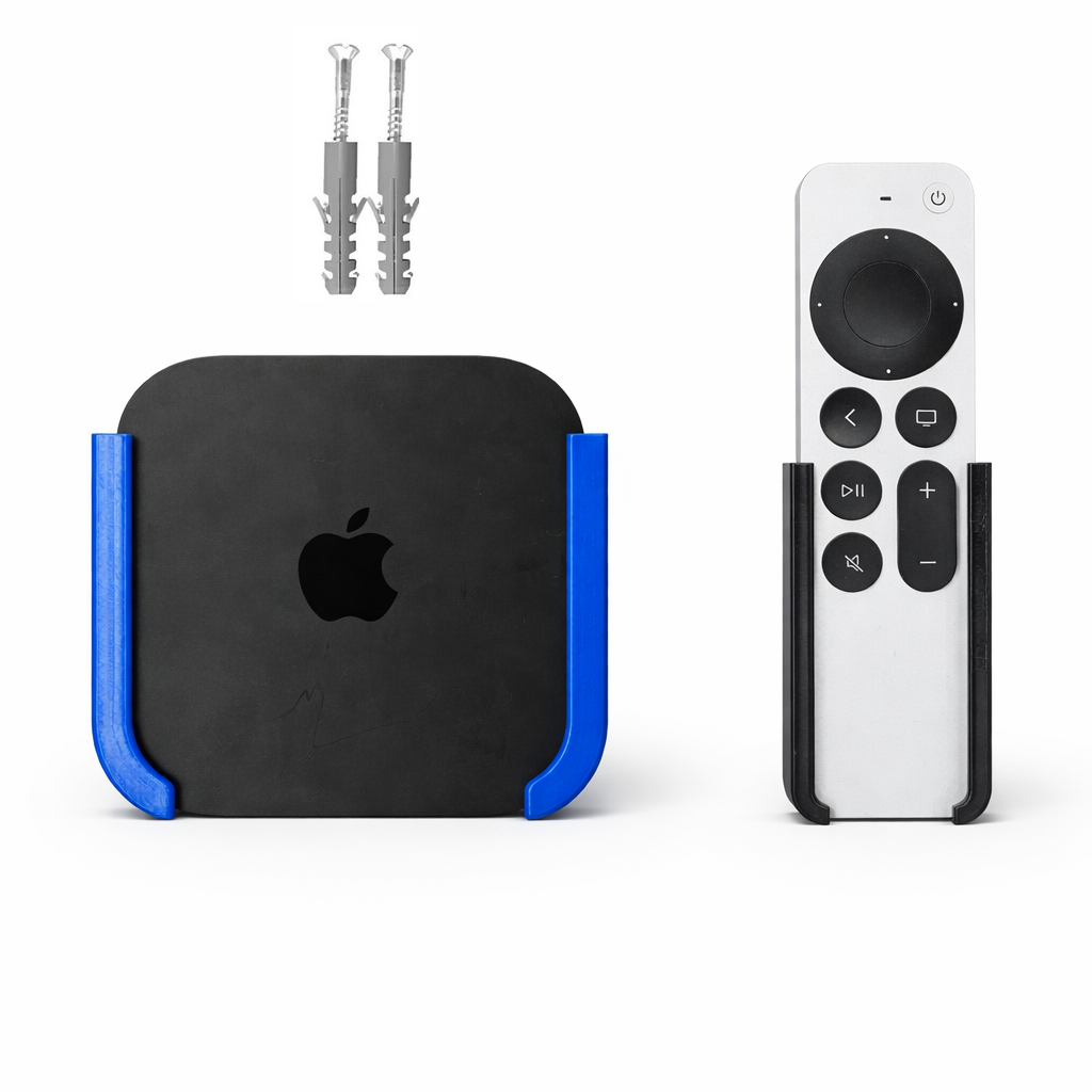 Suporte De Parede Para Apple Tv 3ª Geração + Suporte Controle Remoto + Parafusos