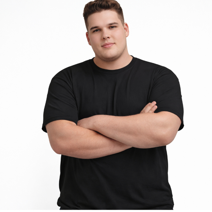 Camiseta Preta G1 ao G7 PLUS SIZE masculina  cor Preta Branca Azul 100% Algodão (1 unidade)