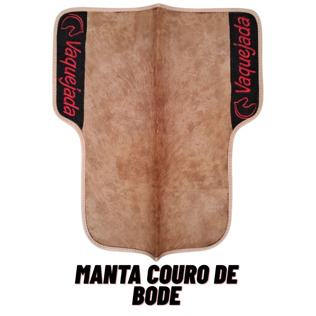 Manta Em Couro Natural De Bode Para Sela Legitimo