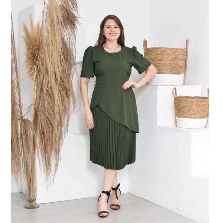 Vestido Feminino Saia Plissada Duna