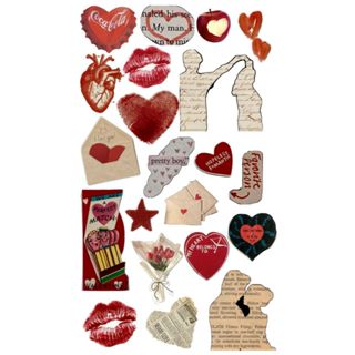 30 adesivo stickers dia dos namorados amor scrapbook vinil prova d'água em Oferta na Shopee