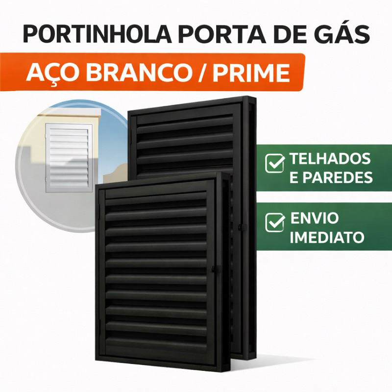 Portinhola Porta de Gás Aço| Alçapão para Telhado e Parede |Envio Imediato