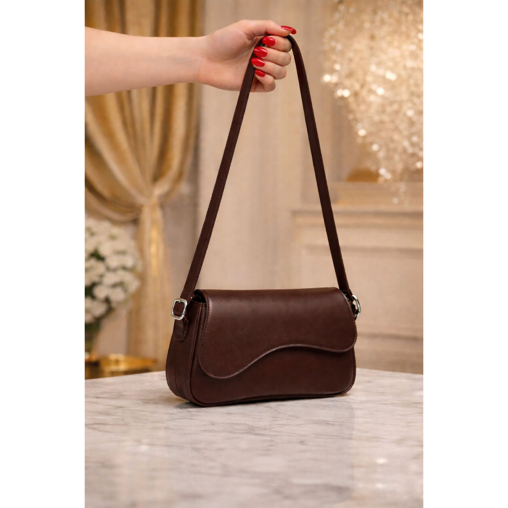 Bolsa Feminina Transversal Pequena Couro Sintético PU Moderna Casual Dia a Dia em Oferta na Shopee
