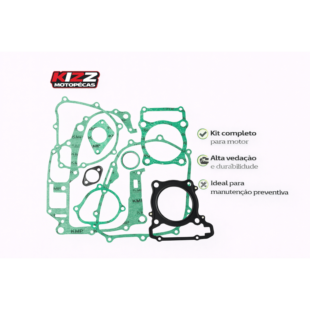 Jogo de Juntas Completo KMP CB 300 / XRE 300 | Motor Completo Alta Qualidade
