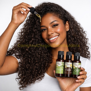 KIT 3 Óleos Cronograma Capilar Óleo de Coco + Ricino + Alecrim 60ml Tratamento em Oferta na Shopee