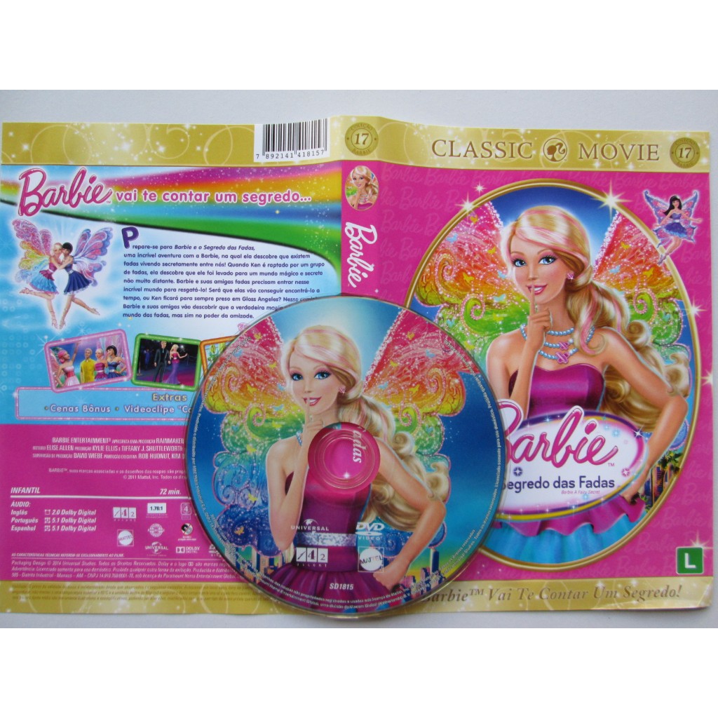 DVD / BARBIE / Barbie e O Segredo Das Fadas / Classic Movie / Impecável