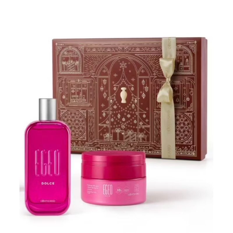 Boticário Kit Presente Egeo Dolce: Desodorante Colônia 50ml + Merengue Mousse Hidratante 85g