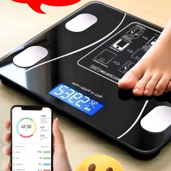 balança digital corporal Profissional Balança Bioimpedância Digital lmc Aplicativo Bluetooth,Fitness em Oferta na Shopee