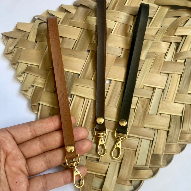 Alça de Mão de Couro Sintético PU com Mosquetão