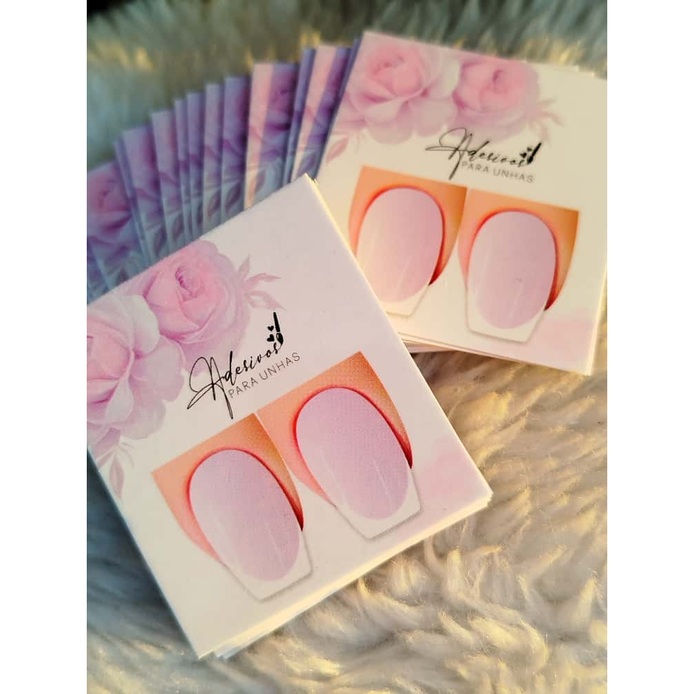 100 filha unica + 100 embalagens - cartões para adesivos e joias de unhas . nail ART e adesivos - nao precisa de pasta l