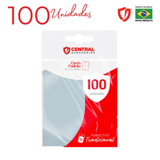 100 Sleeves Central Perfect Fit Tradicional 63x88mm Perefeito para DOUBLE SHIELD em Oferta na Shopee