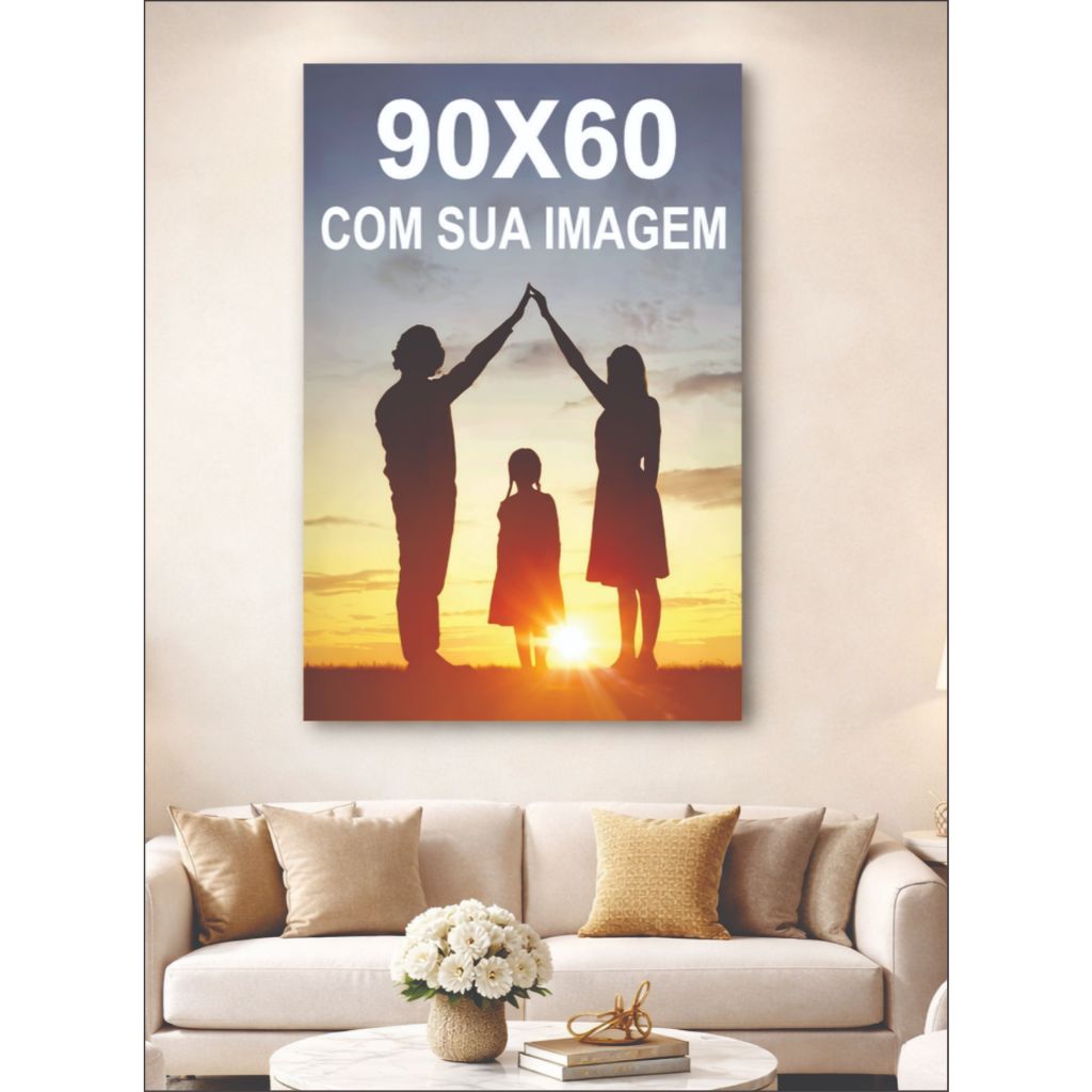 Quadro Decorativo Grande 70x90 Personalizado Com Sua Imagem Qualquer Foto Casamento Familia Casal em Oferta na Shopee