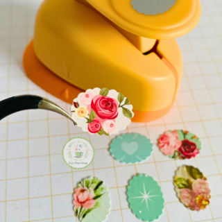Furador Cortador Mini OVAL ESCALOPE 1,5cm  para papel para Scrapbook e Art Journal em Papel Colcha de Retalhos Tamanho 1 em Oferta na Shopee