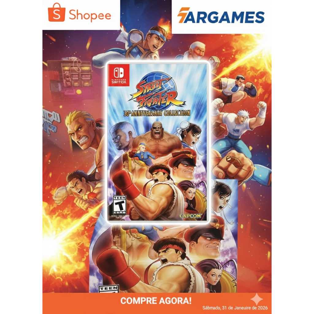 Street Fighter 30° Anniversary Collection Nintendo Switch Original