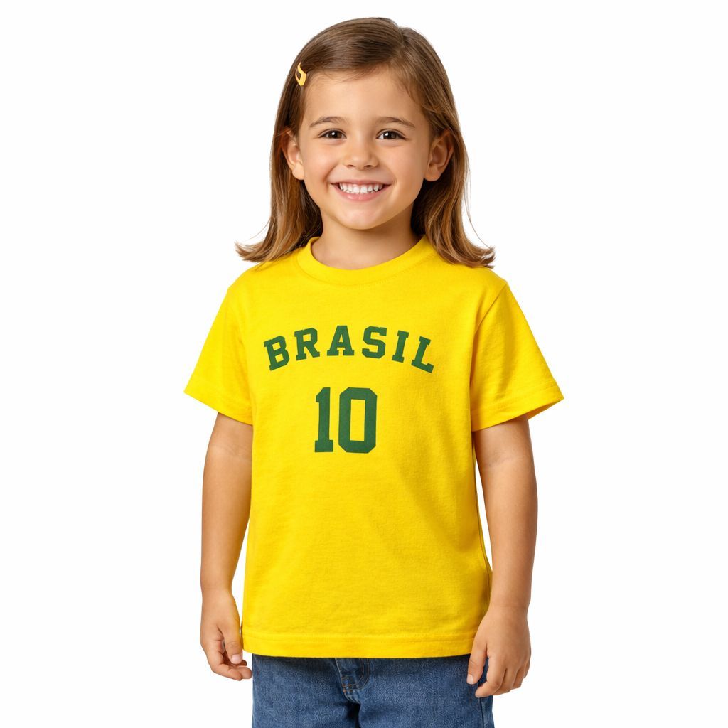 Camiseta Brasil Bebê Algodão Básica — imagem 2 de 2