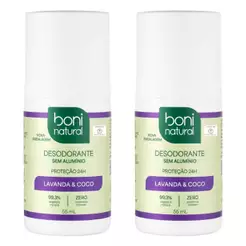 Kit Desodorante Roll On Boni Natural Coco e Lavanda Coco e Toranja