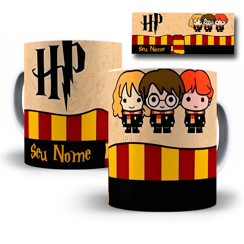 Caneca Porcelana Personalizada Harry Potter Curt com Seu Nome em Oferta na Shopee