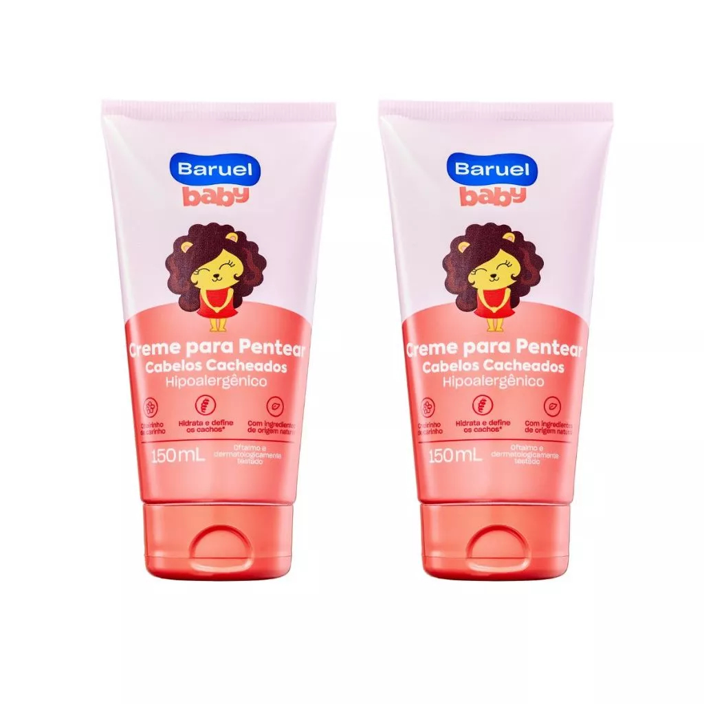 Creme para Pentear Infantil Baruel Baby Cabelos Cacheados 150ml