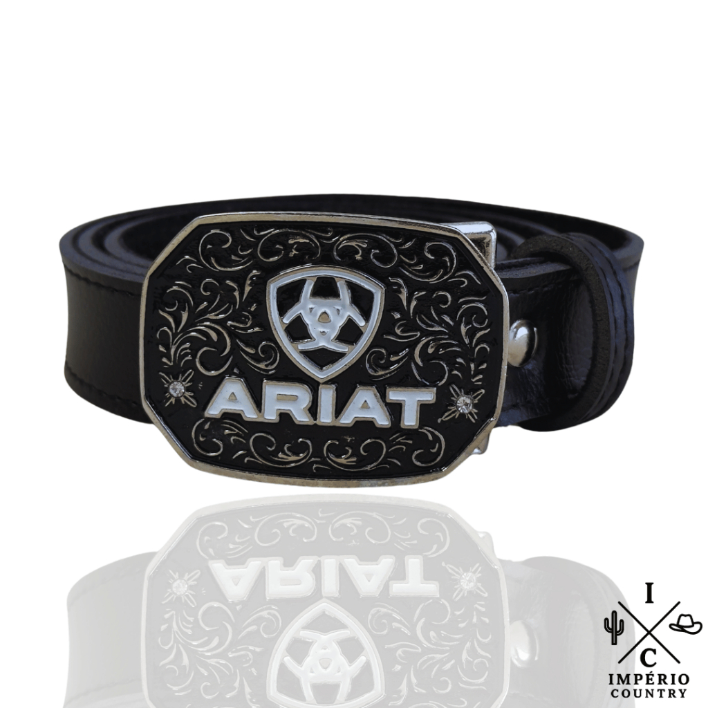 Cinto Infantil Preto ARIAT Estilo Country com Acabamento Reforçado Premium Promoção