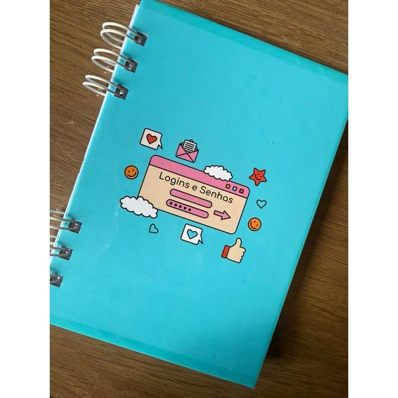 📒 Caderno de Login e Senhas – Capa Dura | Tamanho A6