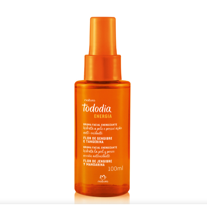 Bruma Facial Energizante Tododia Flor de Gengibre e Tangerina 100 ml