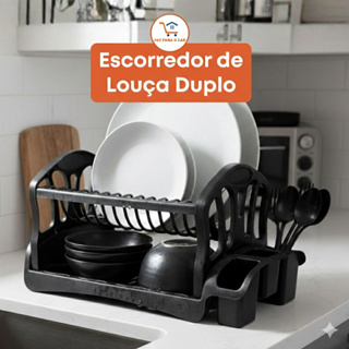 Escorredor Louça Secador Pratos Pia Cozinha Compacto Prático Durável em Oferta na Shopee