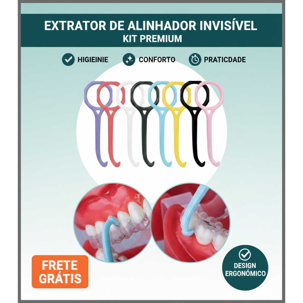 Removedor de Aparelho Invisível Fácil Sem Machucar Prático Dia a Dia
