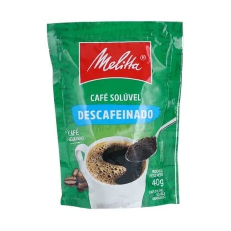 Café Solúvel Granulado Descafeinado Melitta 40g em Oferta na Shopee