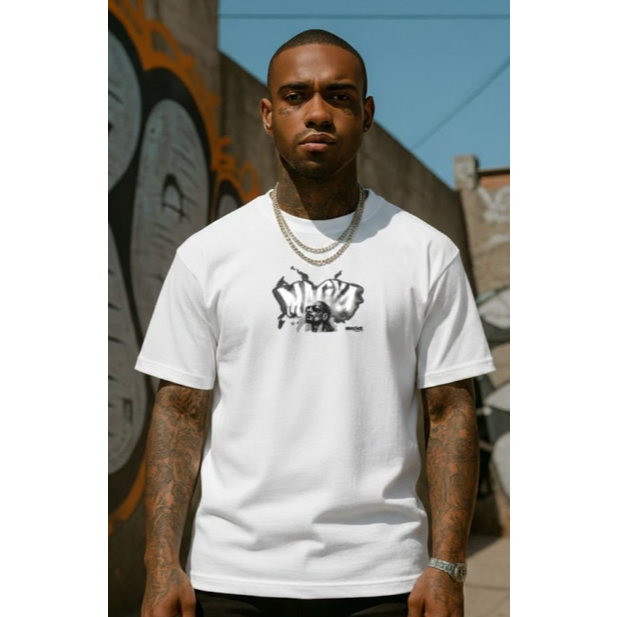 Camiseta Oversized Magya Snoop Dogg Streetwear Gola Alta 3cm Algodão  Hip Hop Rap Vintage Urban Palco Quadra