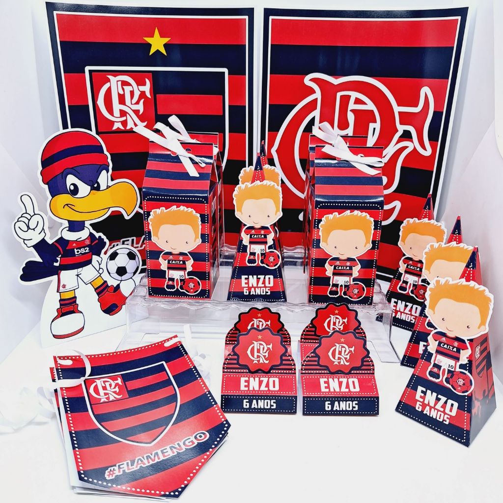 Kit festa só um bolinho FLAMENGO - Decoração - aniversário - festa infantil - Lembrancinhas