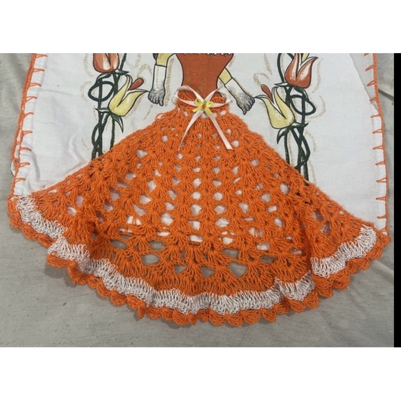 saia em croche para panos de prato  umidade ou kit com 3  peças cores variadas SOMENTE A SAIA NÃO ACOMPANHA PANO em Oferta na Shopee