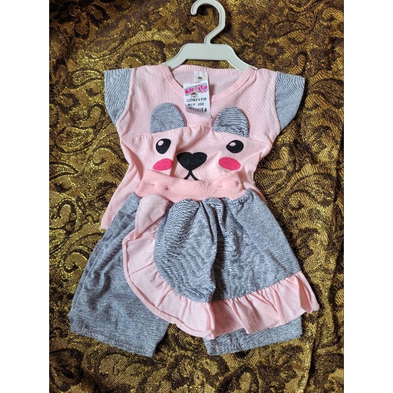 conjunto infantil menina short e blusa