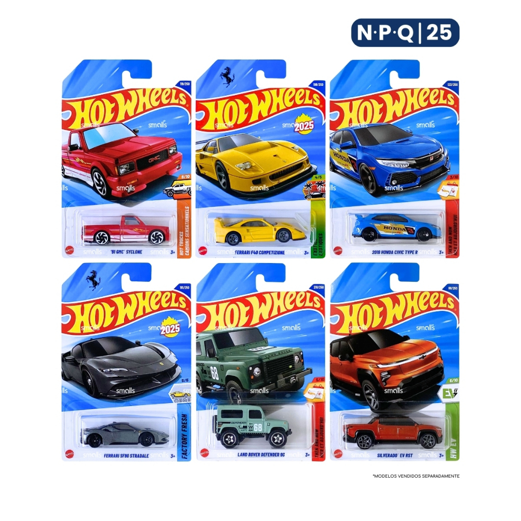 Hot Wheels - Carrinho Miniatura À Escolha - Lote N, P, Q - Original