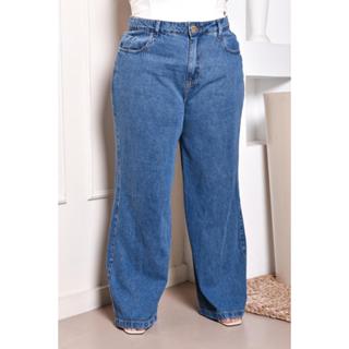 calça feminina wide leg! MARMORIZADA PLUS SIZE PANTALONA 46 ao 56 em Oferta na Shopee