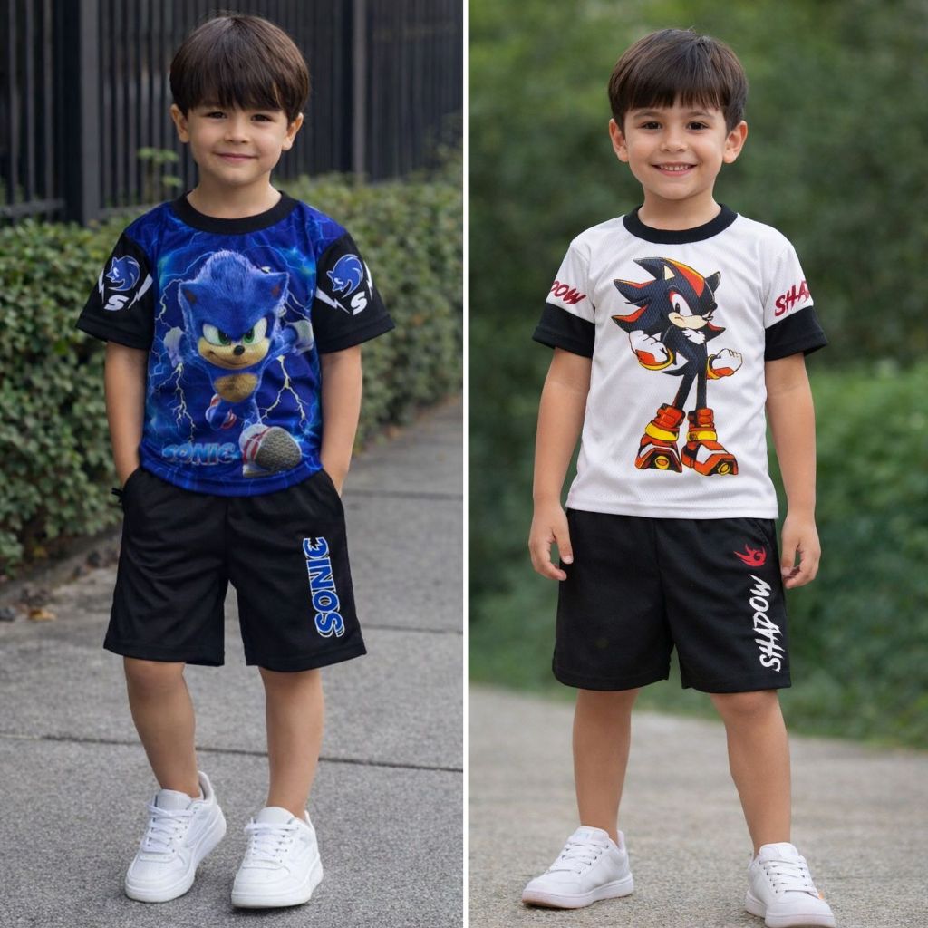Conjunto de Menino estiloso Conjunto de Personagem Masculino Verão