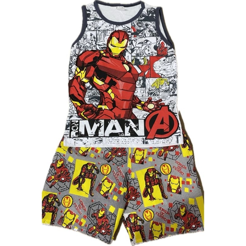 Conjunto Infantil Homem de Ferro - Camisa -  Short -  Heróis - Marvel - Criança