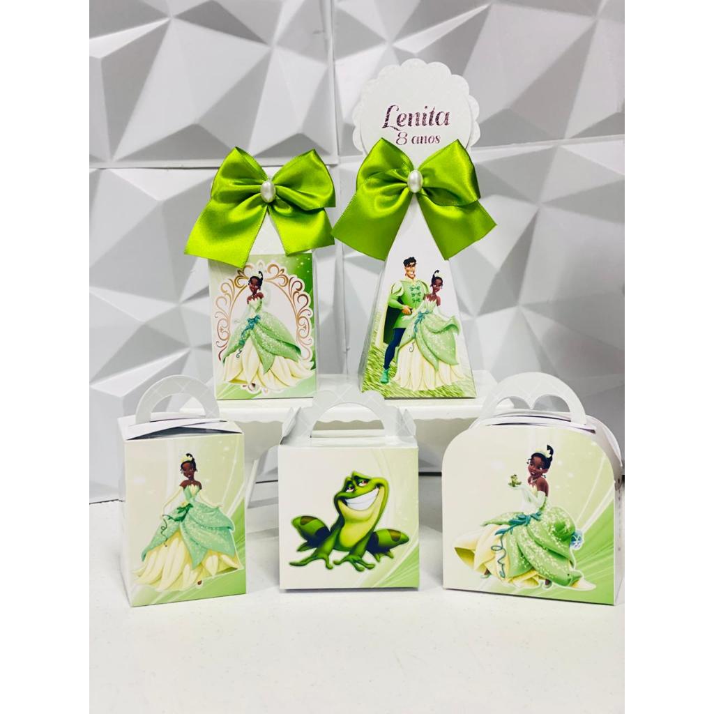 Kit Caixas PRINCESA E O SAPO Personalizada /Lembrancinha de Festa/Aniversário