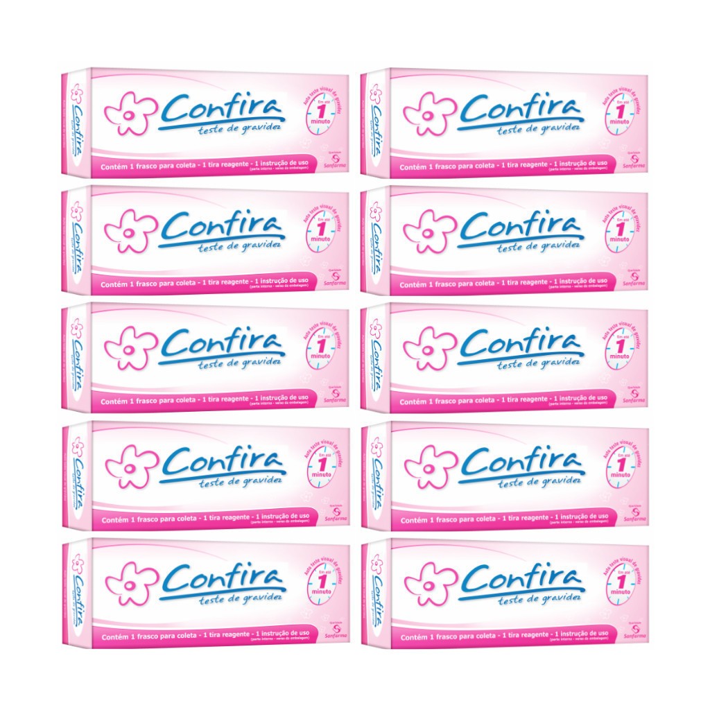 Kit c/10 Testes de Gravidez Tiras Detect Fast Em Até 1 Minuto - 3B em Oferta na Shopee