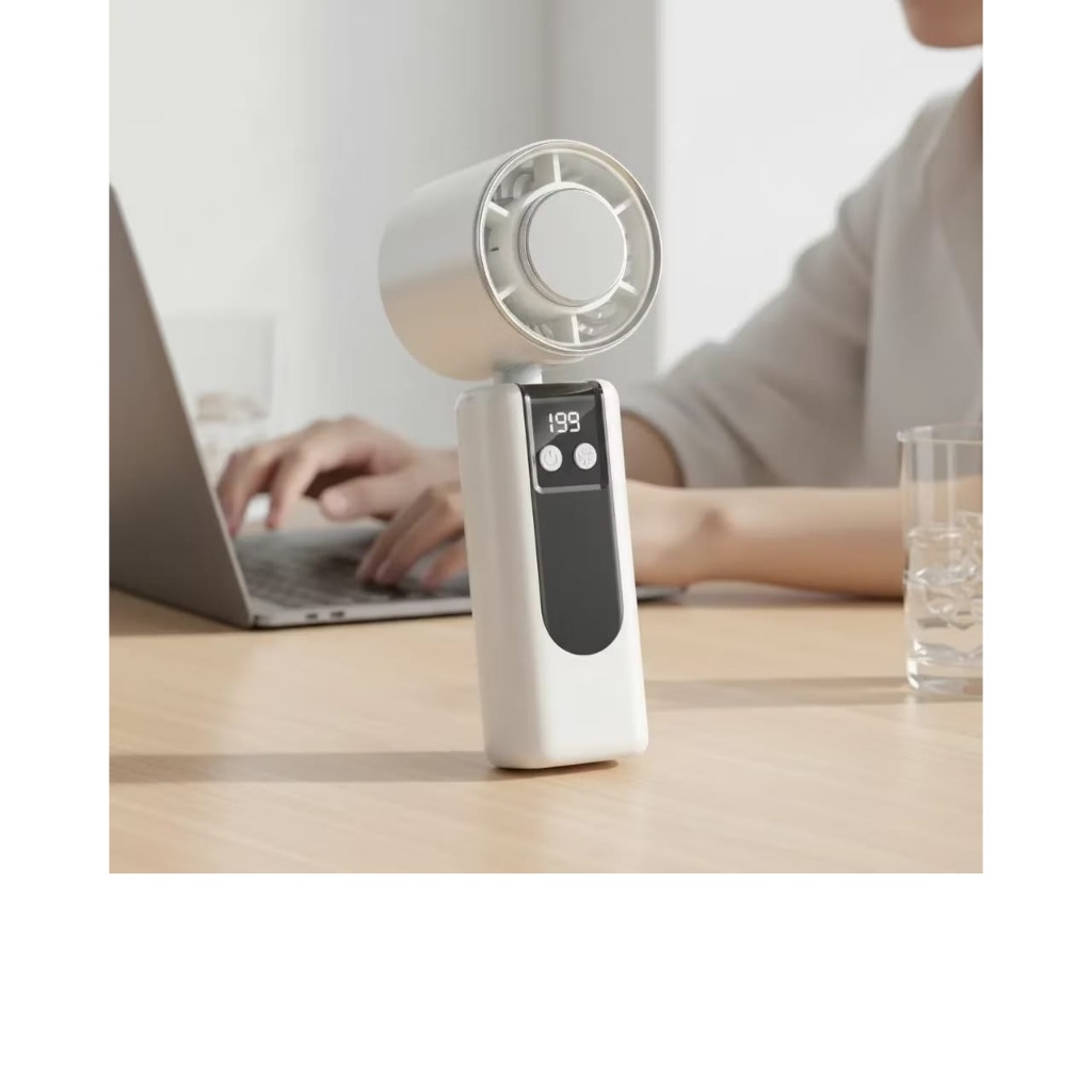 Ventilador portátil com resfriamento potente e carregamento por USB