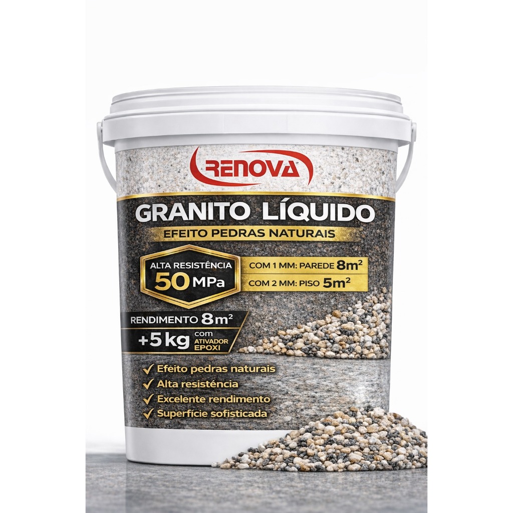 GRANITO LIQUIDO PISO E PAREDE EPOXI RENOVA 5KG