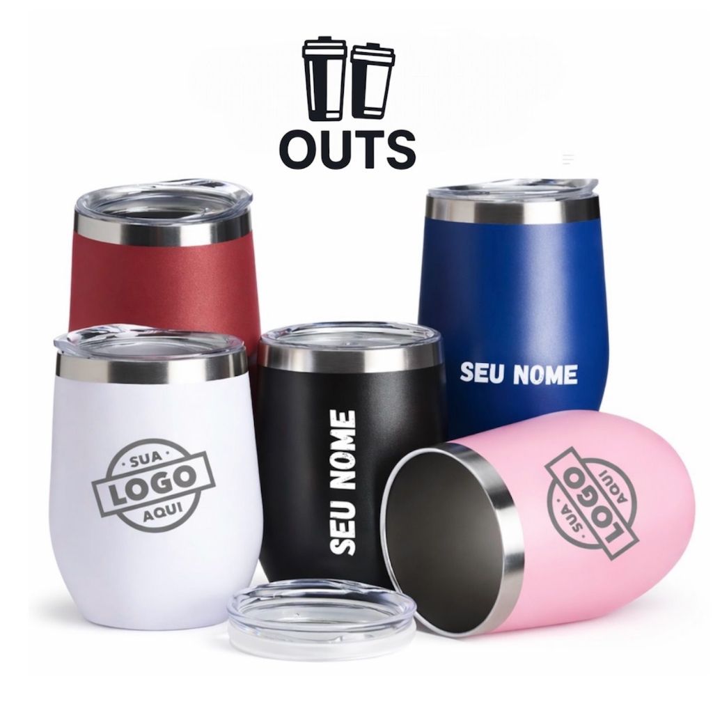 Copo Cuia Térmico 360ml Personalizado Gravado A Laser Com Tampa De Acrilico Com Sua Arte em Oferta na Shopee