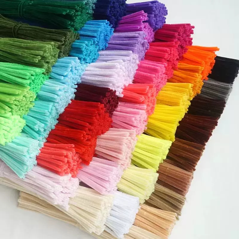 Haste De Chenille Cores 30cm 50-250pcs  Limpador De Cachimbo em Oferta na Shopee