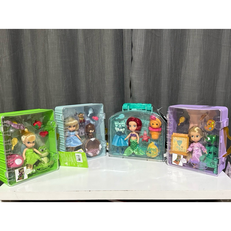 Maletinhas Bonecas Mini Animators original Disney Store (Tinkerbell, Rapunzel, Ariel ou Cinderella)
