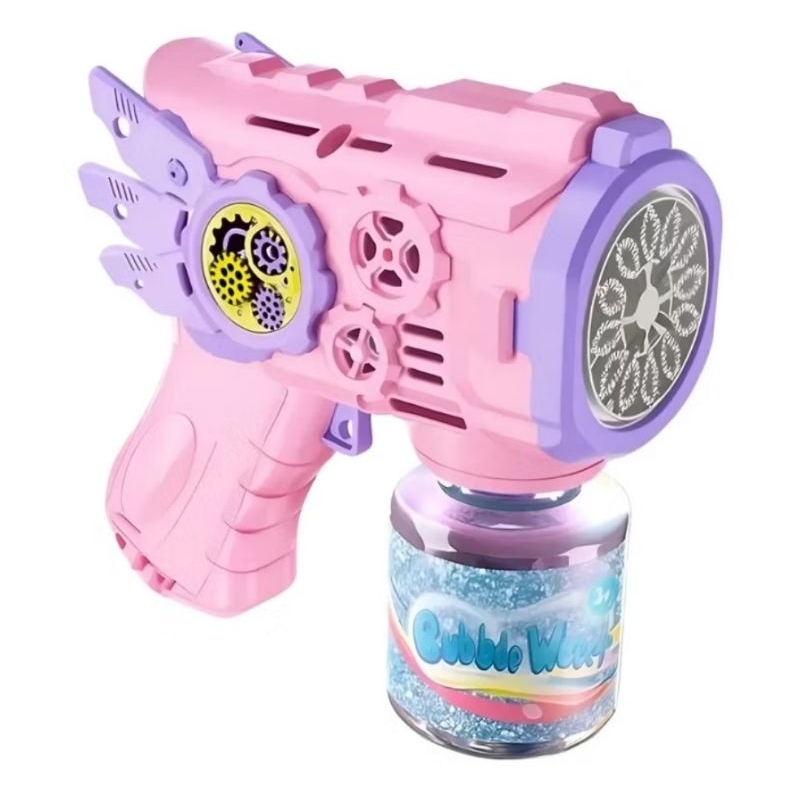 Pistola Lança Bolhas Elétrica Com Refil Brinquedo Divertido