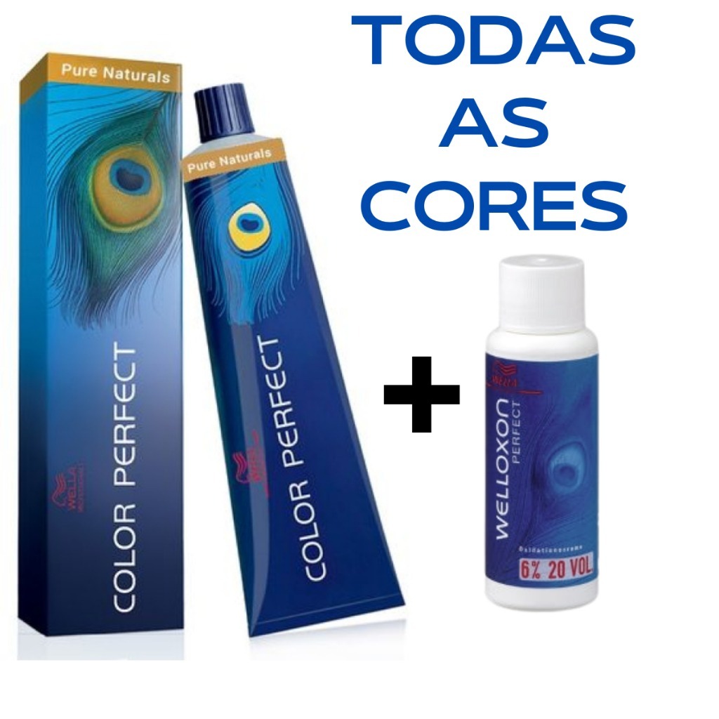 Coloração Color Perfec 60g + Ox 20 Volumes 60ml- Escolha a Cor
