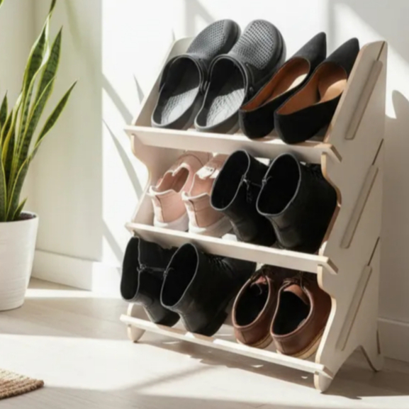 Sapateira Pequena Porta Entrada  Organizador Sapatos Porta Sapatos Sapateira MDF